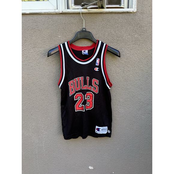 Vintage 90’s Champion Chicago Bulls Michael Jordan #23 Jersey Size M 10-12 - Picture 5 of 8